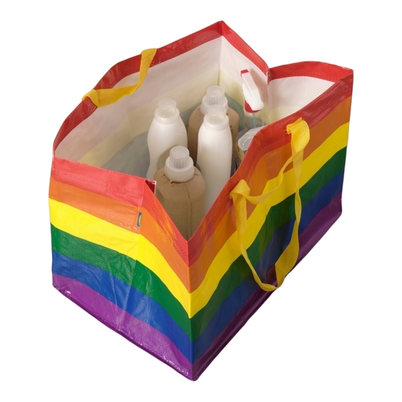 IKEA - STORSTORMA - Large Multicolor Shopping Bag Tote Support LGBTQ Gay Pride - Picture 3 of 7